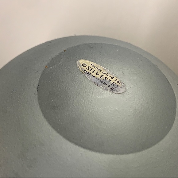 Vintage Silvestri Solid Hand Blown Frosted Glass Spherical Earth World Globe - Picture 10 of 16